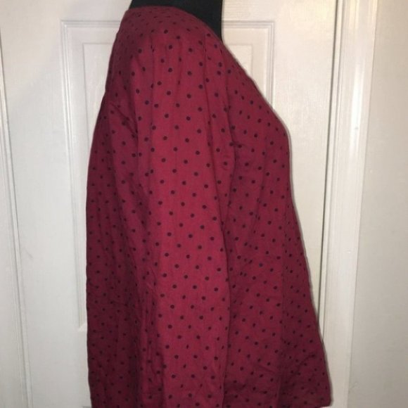 NWT Ann Taylor LOFT Polka Dot Softened Shirt - Picture 5 of 9